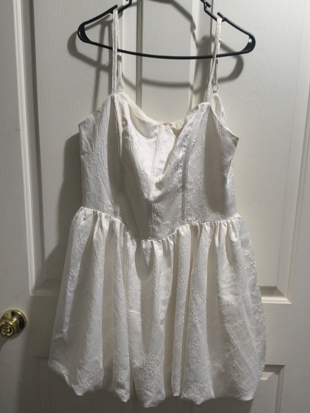 All in Favor White Lace Spaghetti-Strap Party Dress